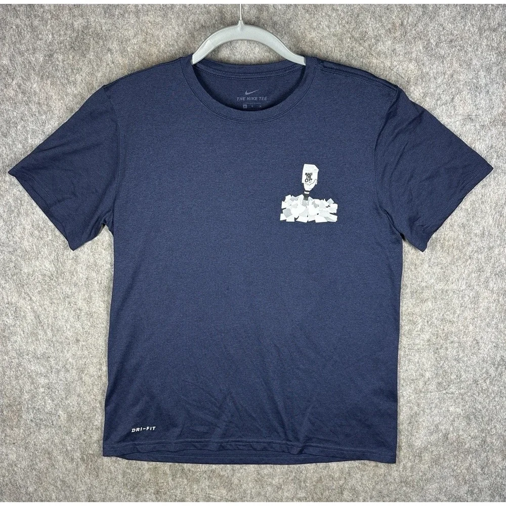 Nike Make The Cut Keep Best Toss Rest Dri-FIT T-Shirt Mens M Navy 2023